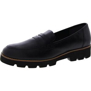 Vionic Womens Cheryl Black Leather Comfort Slip On Penny Loafers Shoes NWT